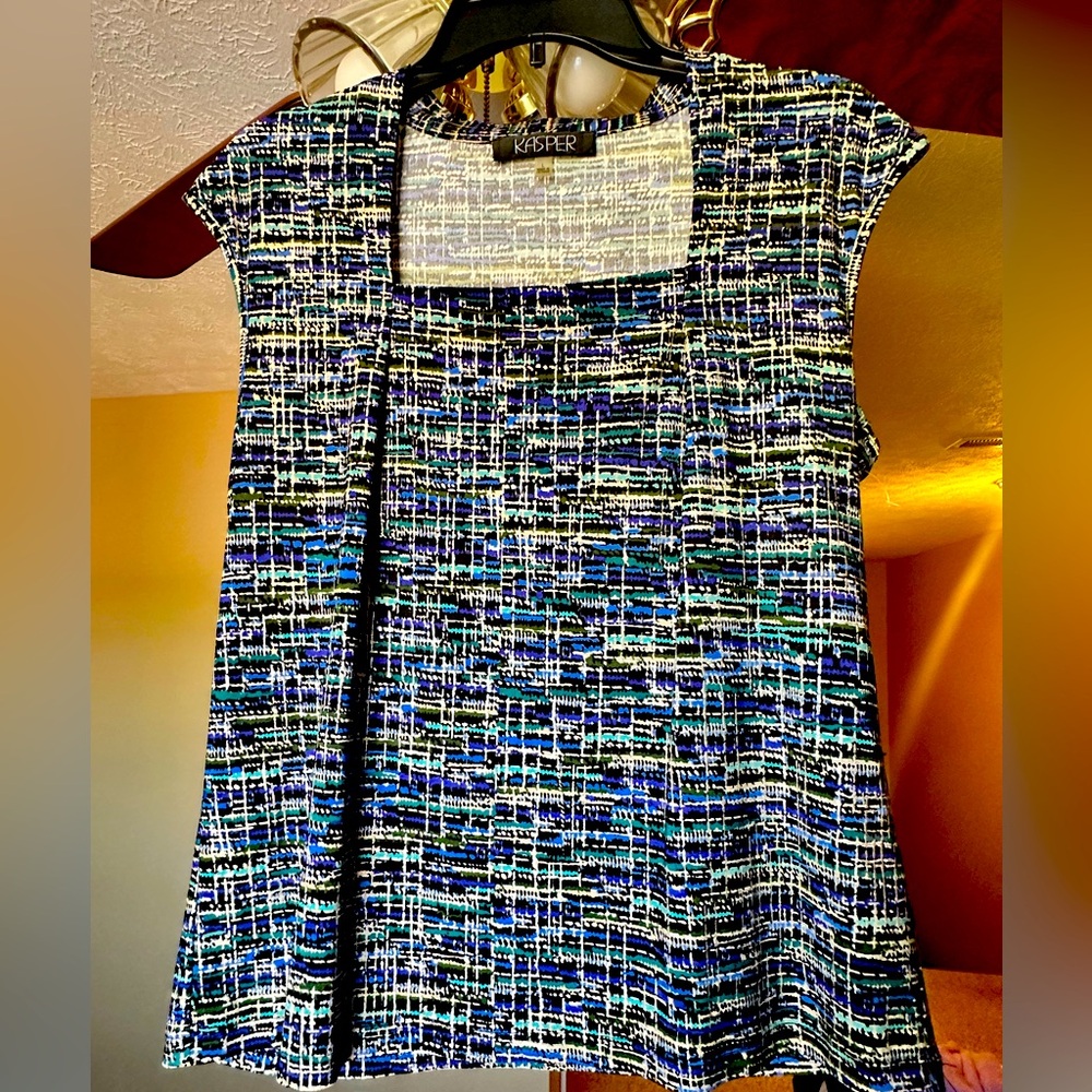 Kasper Square Neck Blouse